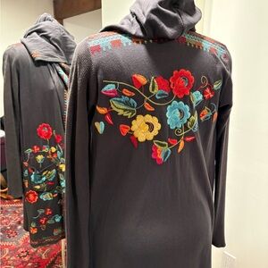 Biya Johnny Was grey duster sweater GUC XS